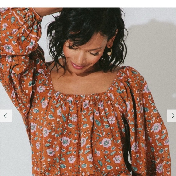 Evereve - Cleobella Shania Off the Shoulder floral print blouse. - Picture 3 of 11